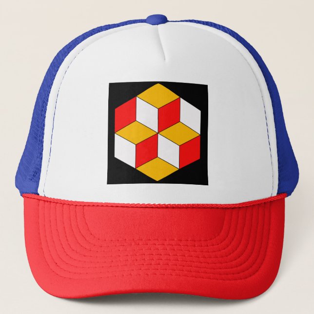 Casquette cubes 3d (Devant)