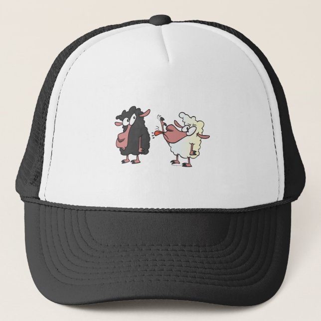 Casquette cueillette sur le dessin humoristique sur les mout (Devant)