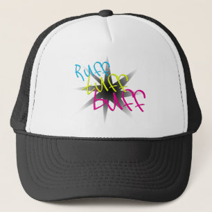 Casquette Cuir épais de tuf de Ruff, souffle au néon