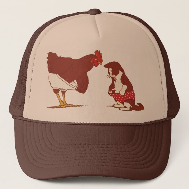 Casquette Culotte De Poulet Et De Chat (Devant)