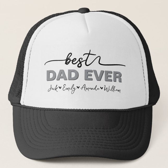 Casquette Custom Elegant Meilleur papa (Devant)