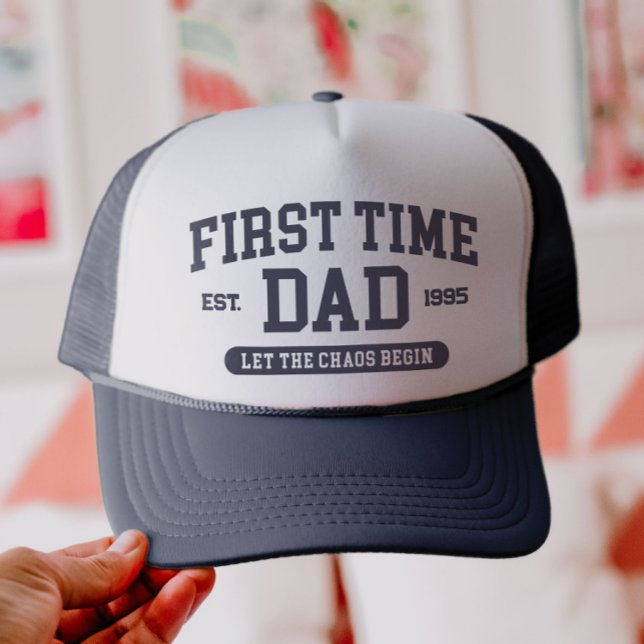 Casquette Custom First Time Papa Funny New Papa Fête des pèr (Créateur téléchargé)