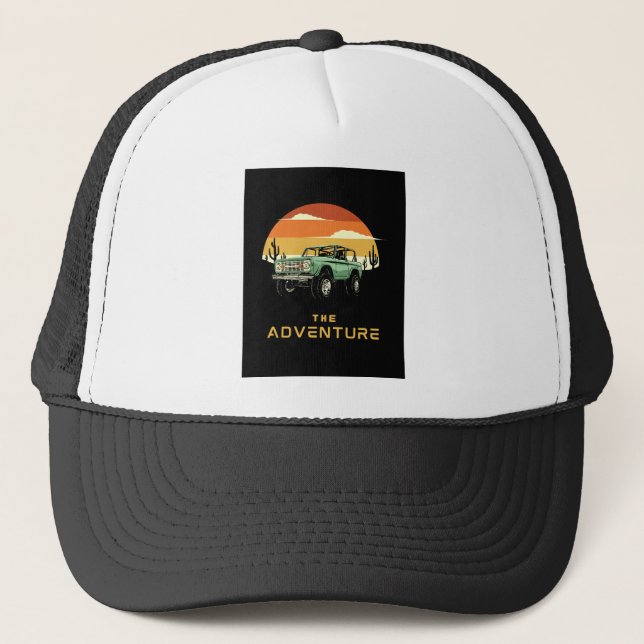 Casquette Custom Foam Trucker Hat, White and Black (Devant)