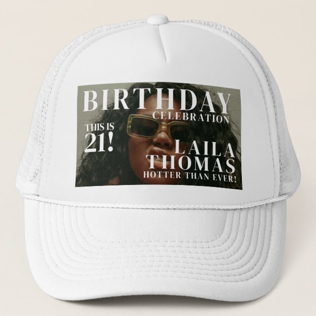 Casquette Custom Photo Birthday Party Magazine Cover  (Devant)