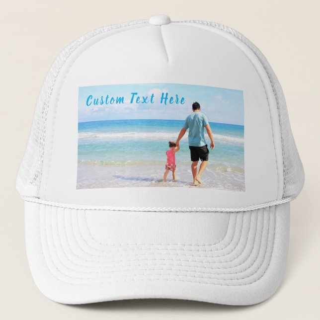 Casquette Custom Photo et texte - Your Own Design - Pour pap (Devant)