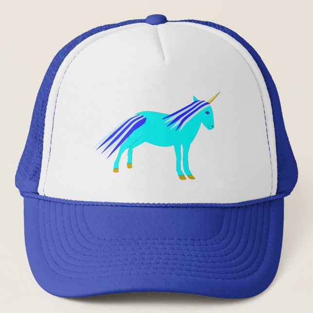 Casquette Cute Blue Baby Boy Unicorn (Devant)