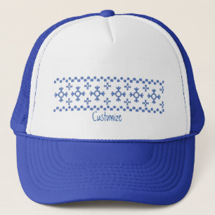 Casquette Cute Blue Snowflakes Pattern Thunder_Cove