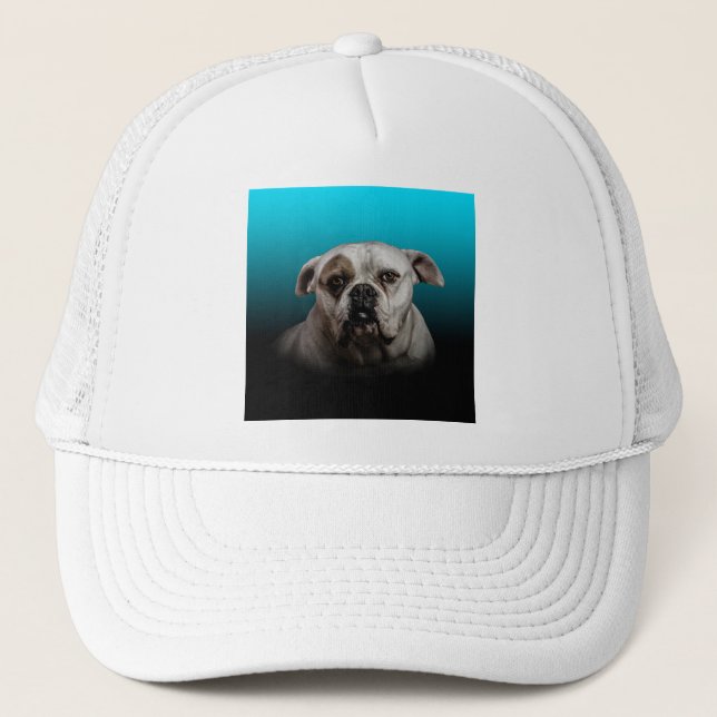 Casquette Cute Boxer Dog w Blue Black Gradient arrière - pla (Devant)