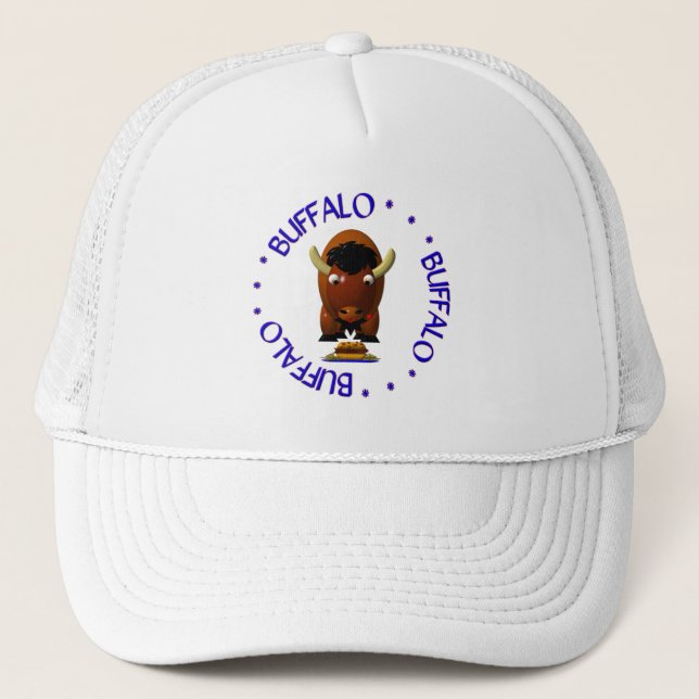 Casquette Cute Buffalo with Beef on Weck and Buffalo Wings (Devant)