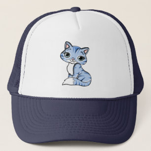 CASQUETTE CUTE CUT SOURIANT CUISINE BLEU SKY AUX YEUX BLEUS.
