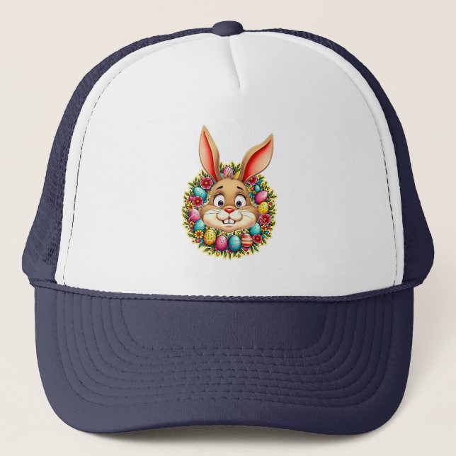 Casquette Cute Easter Bunny – Spring Flowers boné (Devant)