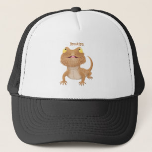 Casquette Cute happy bearded dragon lizard cartoon