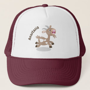 Casquette Cute happy billy goat cartoon