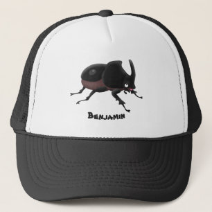 Casquette Cute rhinoceros beetle cartoon illustration