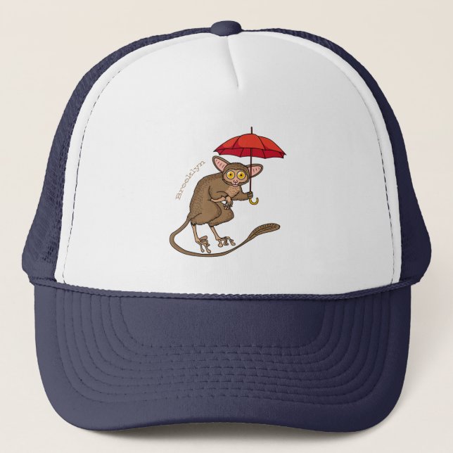 Casquette Cute Tarsier avec dessin animé parapluie (Devant)