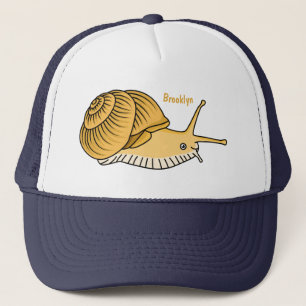 Casquette Cute yellow snail cartoon