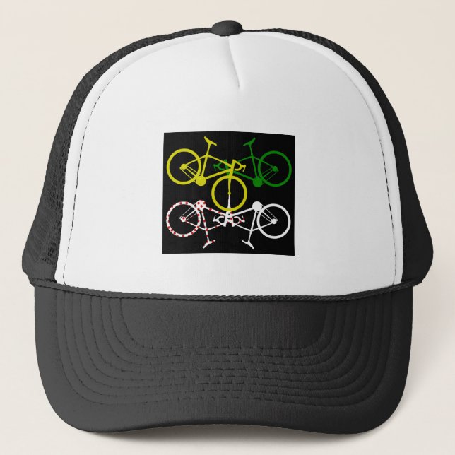 Casquette Cyclisme Jaune Vert Blanc Polka-Dot Jerseys (Devant)