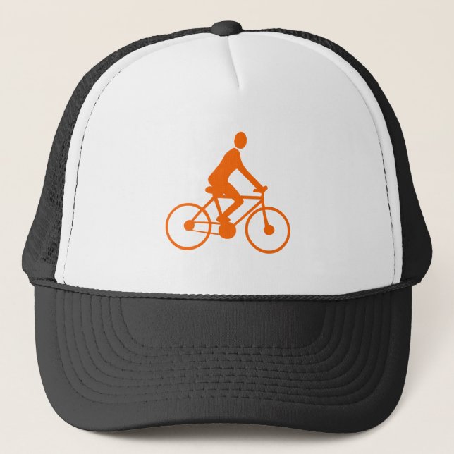 Casquette Cyclisme - Orange (Devant)