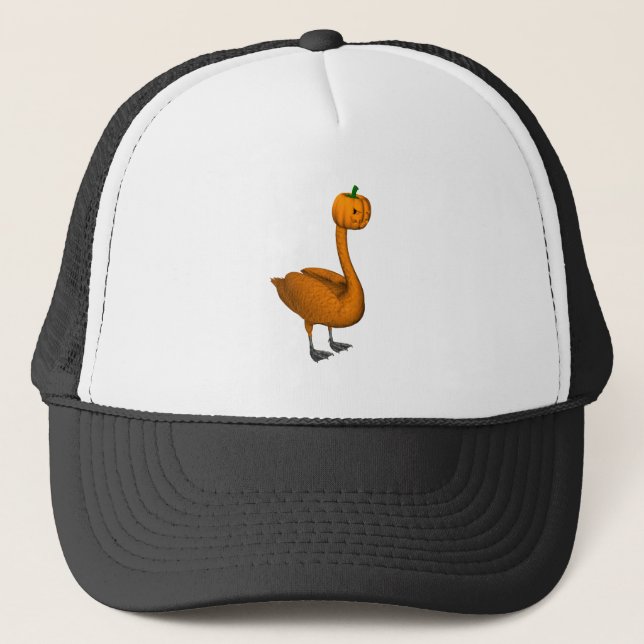 Casquette Cygne d'Halloween orange doux (Devant)