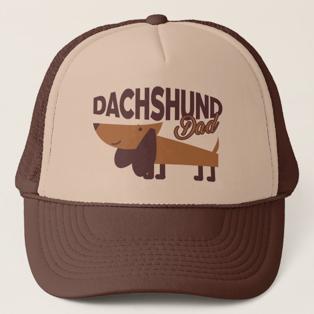 Casquette Dachshund Papa Trucker Chapeau (Devant)