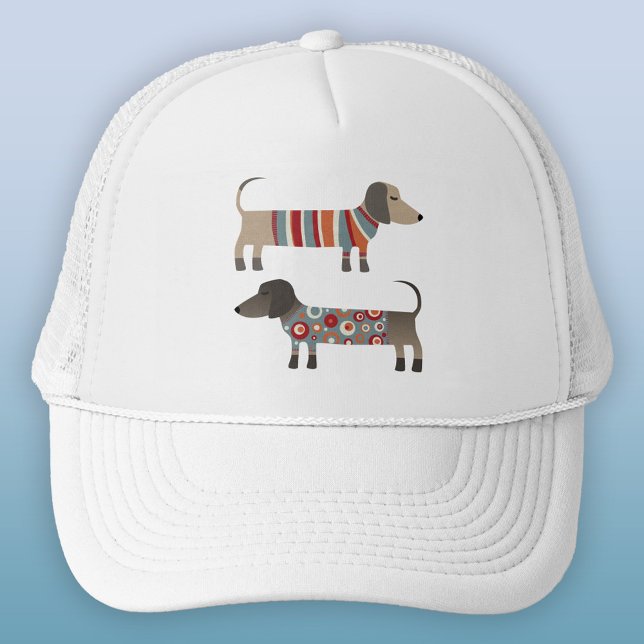 Casquette Dachshund Wiener Saucisse Chien (Dachshund Wiener Sausage Dog trucker hat)