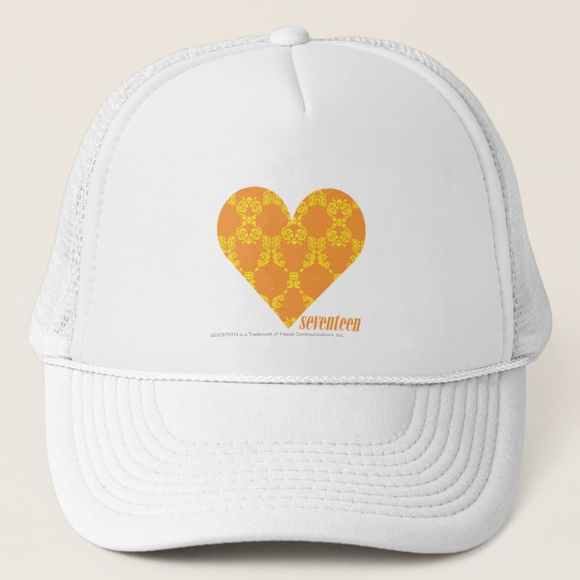 Casquette Damassé 2 jaune-orange (Devant)