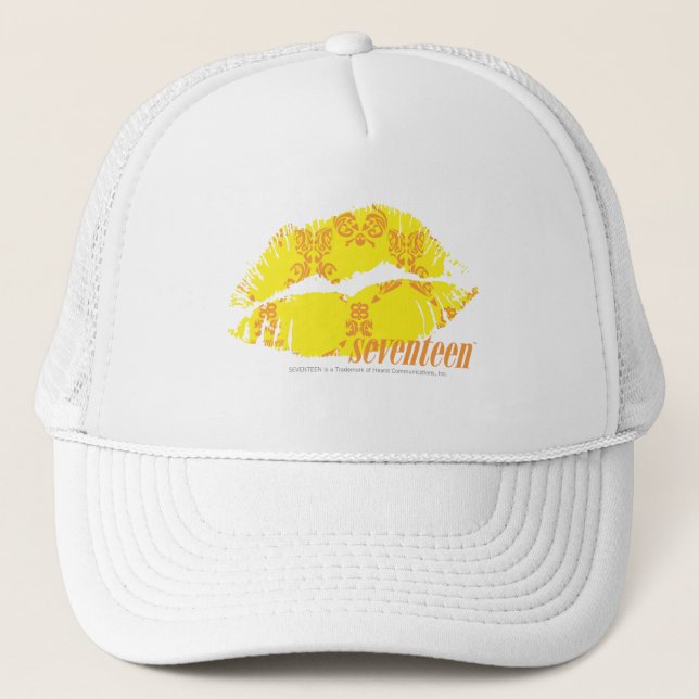 Casquette Damassé jaune-orange (Devant)