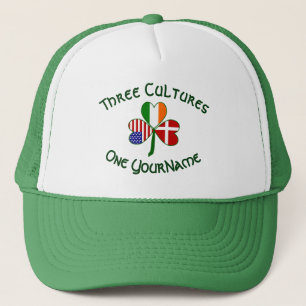 Casquette Danemark Irlande États-Unis Trèfle Drapeau Personn