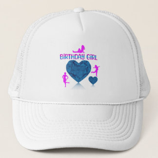 Casquette d'anniversaire rose et bleu