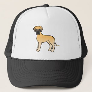 Casquette Danois fauve Chien de dessin animé mignon