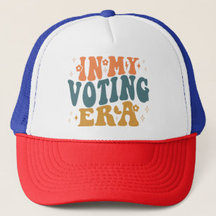 Casquette Dans Mon Ère De Vote Retro Wavy