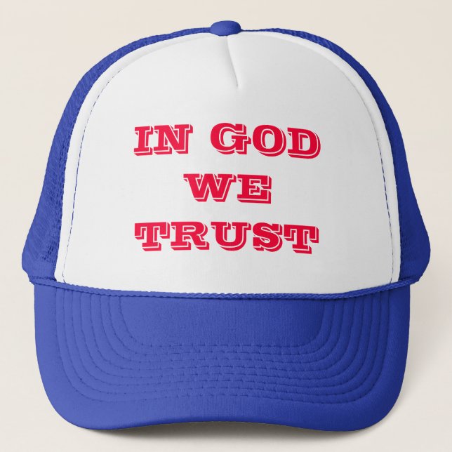 CASQUETTE DANS UN DIEU NOUS FAISONS CONFIANCE (Devant)
