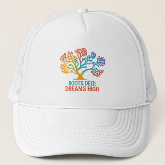Casquette d'arbre arc-en-ciel d'art de la nature i