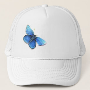 casquette d'art papillon bleu
