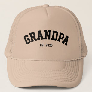 Casquette Date de création de grand-père personnalisée pour