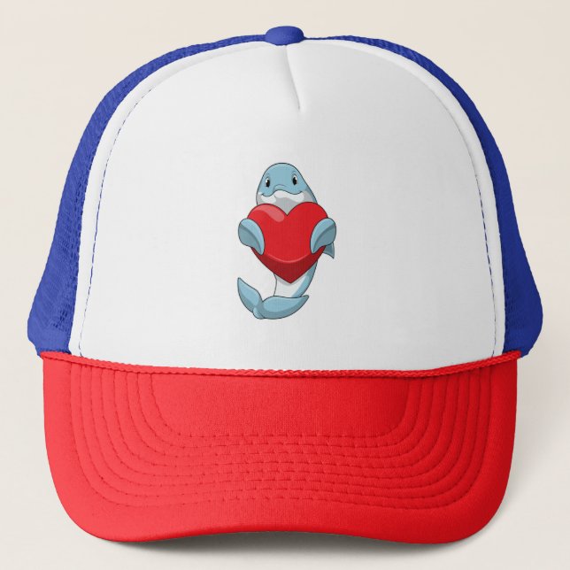 Casquette Dauphin avec coeur (Devant)
