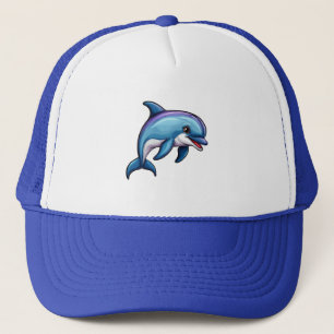Casquette Dauphin de dessin animé souriant
