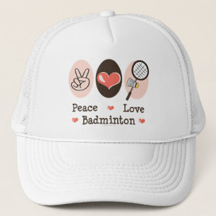 Casquette de badminton d'amour de paix