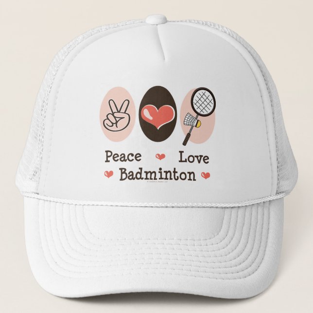 Casquette de badminton d'amour de paix (Devant)