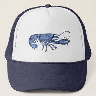 Casquette de baseball bleu de homard avec la rétro