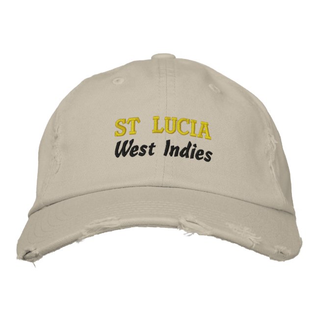 Casquette de baseball brodé à Sainte-Lucie (Devant)