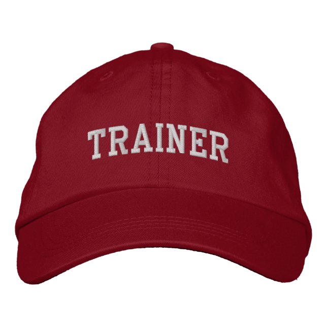 Casquette de baseball brodé / Casquette - Rouge (Devant)