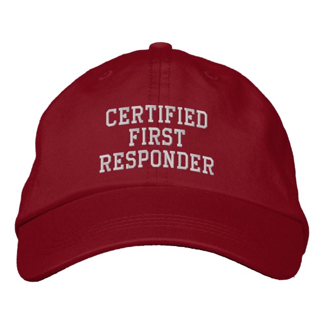 Casquette de baseball brodé certifié premier répon (Devant)