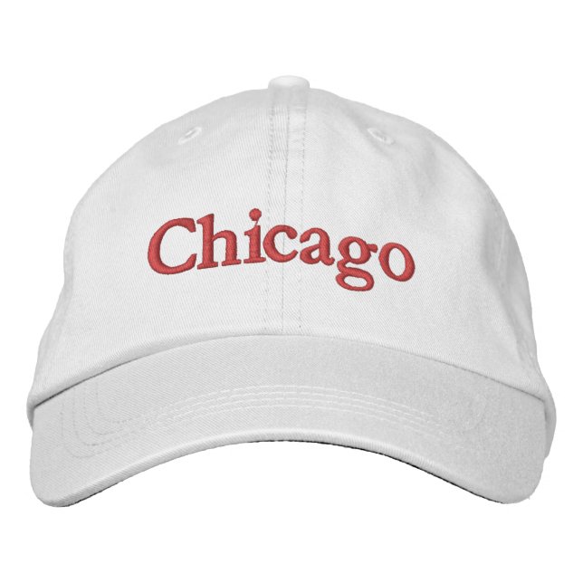 Casquette de baseball brodé de Chicago (Devant)