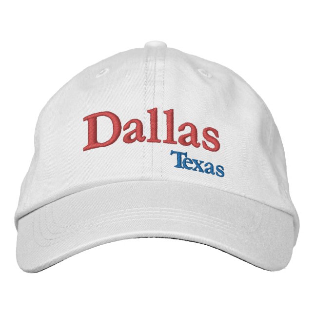 Casquette de baseball brodé de Dallas Texas (Devant)