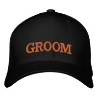 Casquette de baseball brodée GROOM or / noir