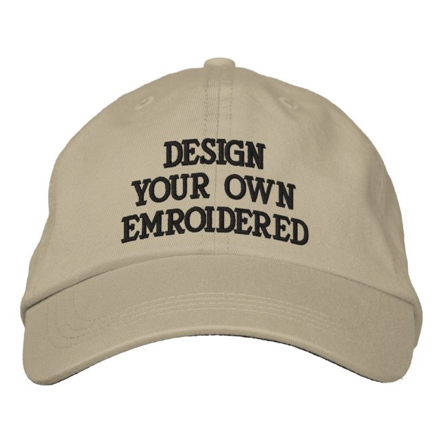 Casquette de baseball brodée kaki personnalisée (Devant)