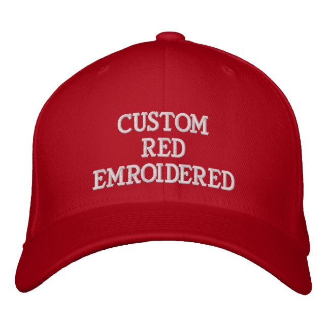 Casquette de baseball brodée par rouge (Devant)