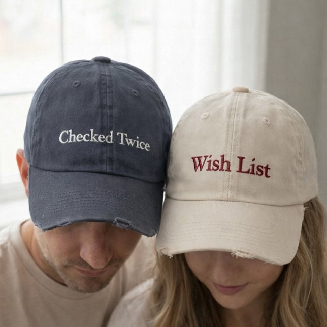 Casquette de baseball brodée pour couple assorti (Créateur téléchargé)