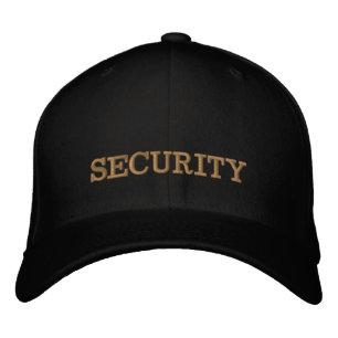 Casquette de baseball brodée SECURITY or / noir